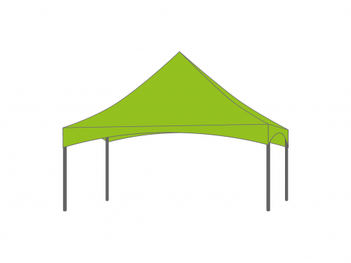 Bonbo Dakzeil pagode Marketbase  6x6m