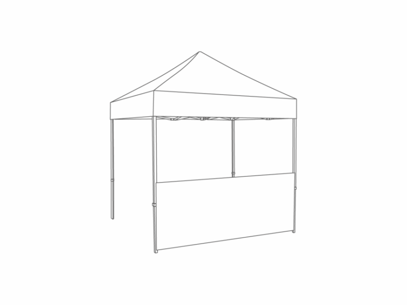 Flexxum Halve zijwand - 2m - Polyester
