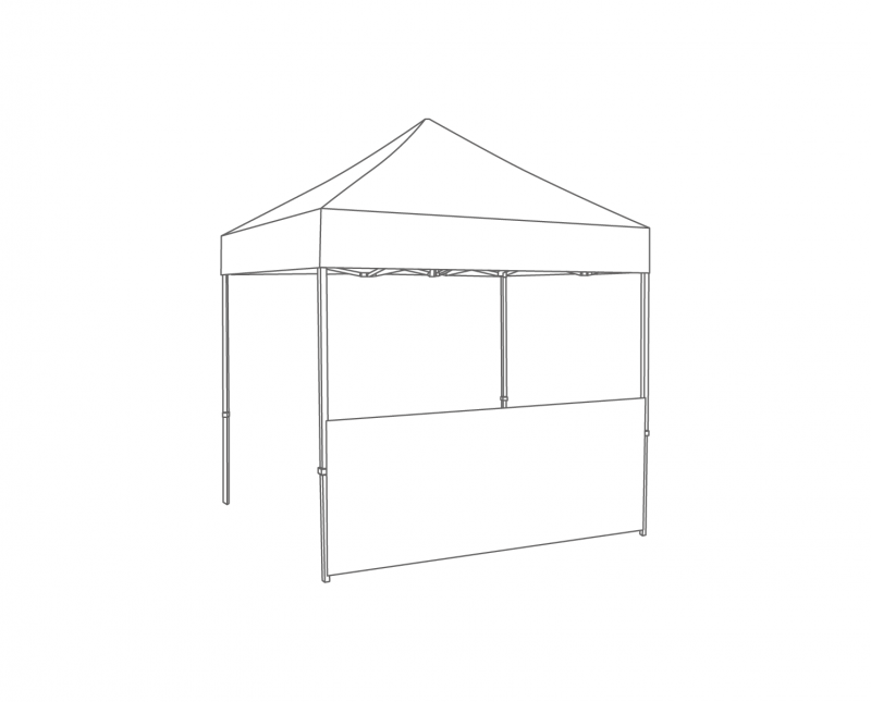 Flexxum Halve zijwand - 2m - Polyester