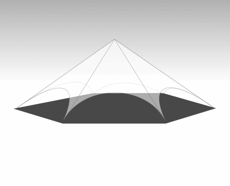 Starspace stertent Marketbase grondzeil - 16m diameter