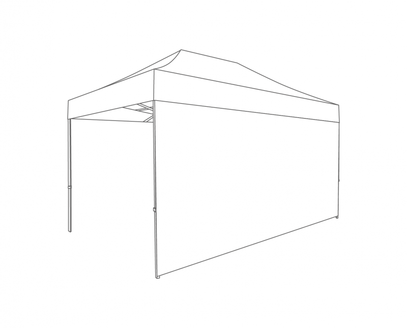 Flexxum  Zijwand gesloten - 4,5m - Polyester