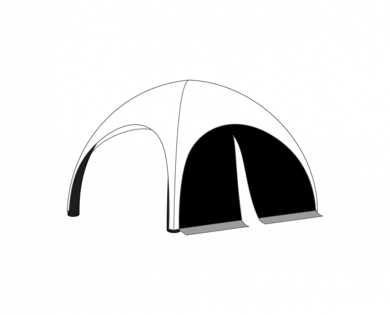 Airspace Globe  Marketbase Zijwand deur (verticale rits) - 3m