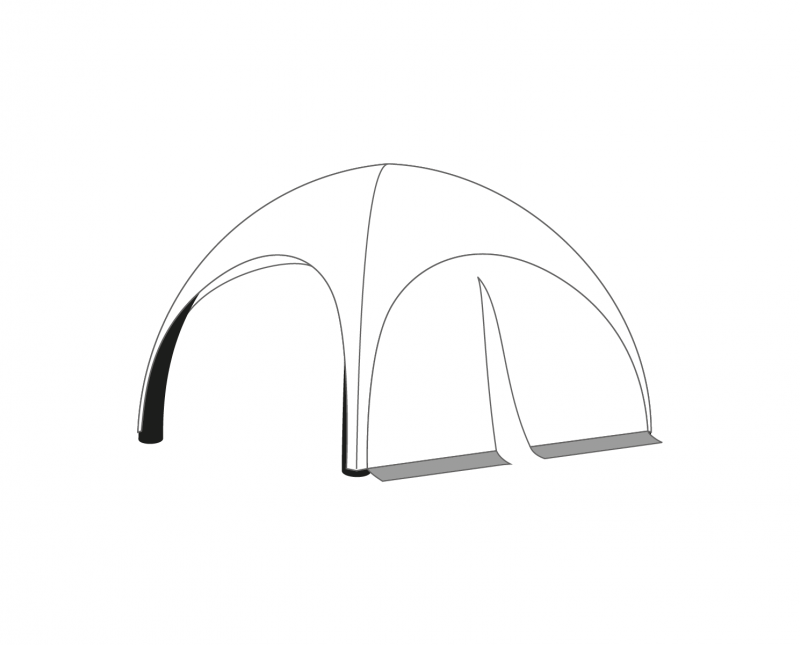 Airspace Globe Marketbase Zijwand deur (verticale rits) - 4m
