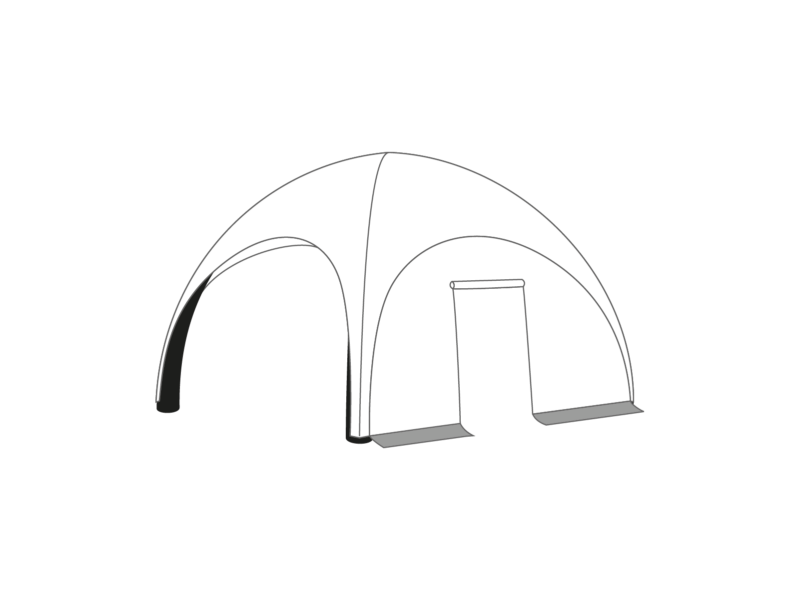 Airspace Globe  Marketbase Zijwand roll up deur (2 ritsen) - 3m