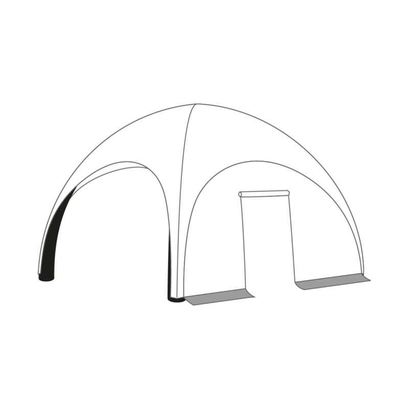 Airspace Globe  Marketbase Zijwand roll up deur (2 ritsen) - 3m