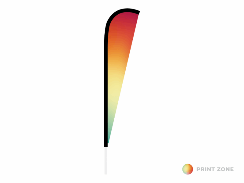Beachflag Eclipse vlag Marketbase  enkelzijdig - large