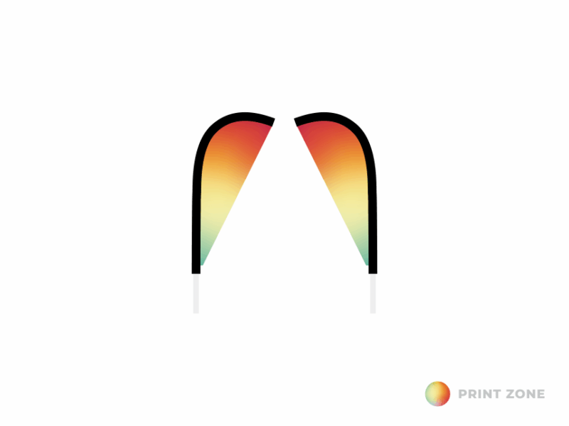 Beachflag Eclipse vlag  -Marketbase   dubbelzijdig small