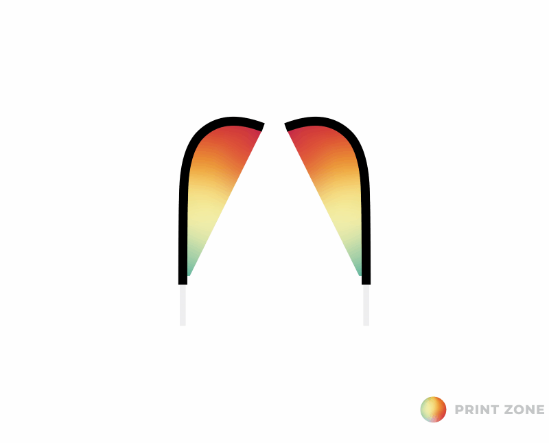 Beachflag Eclipse vlag  -Marketbase   dubbelzijdig small