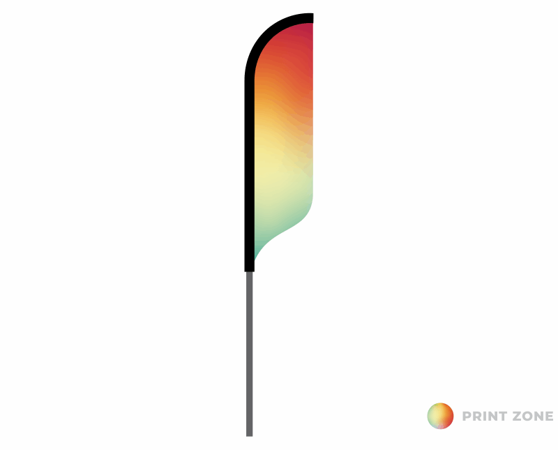 Solar vlag Marketbase enkelzijdig met mast en draagtas - medium vlag / large mast
