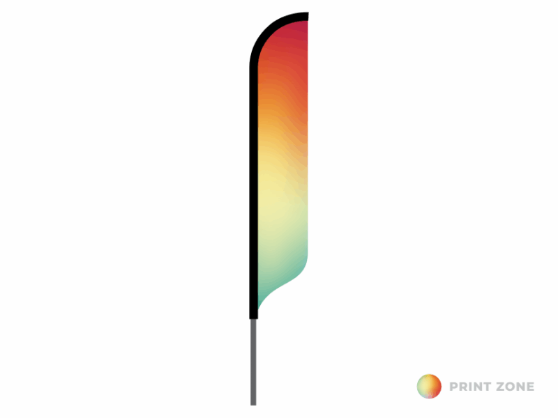 Solar vlag Marketbase enkelzijdig met mast en draagtas - large