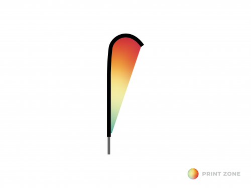Teardrop vlag  Marketbase  met mast en draagtas - medium