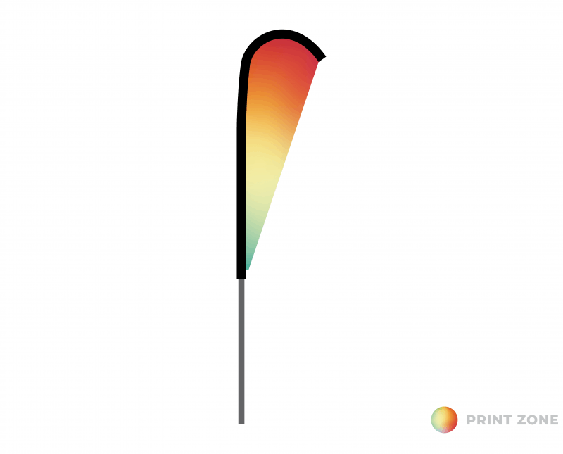 Teardrop vlag Marketbase   enkelzijdig met mast en draagtas - medium vlag / large mast
