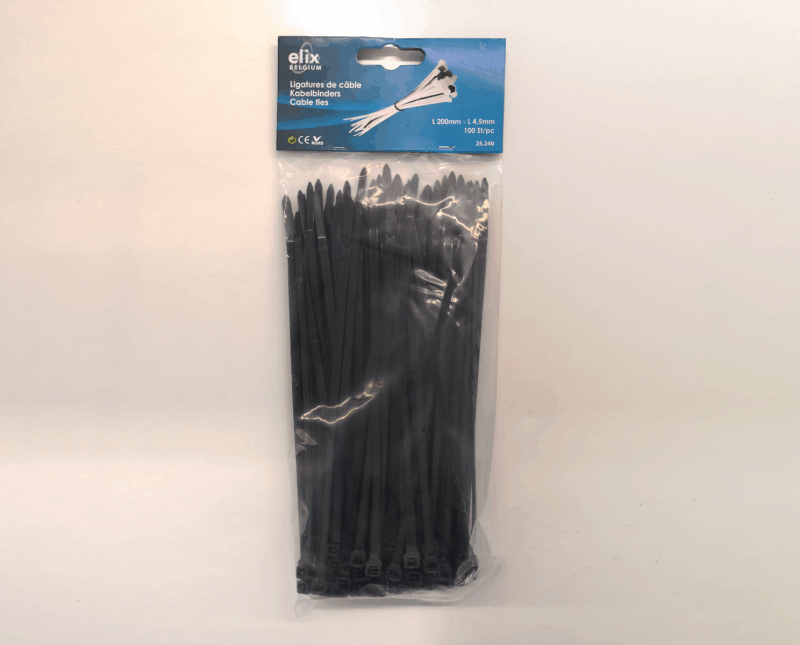 Tie wraps 200x4,5 pak 100 stuks