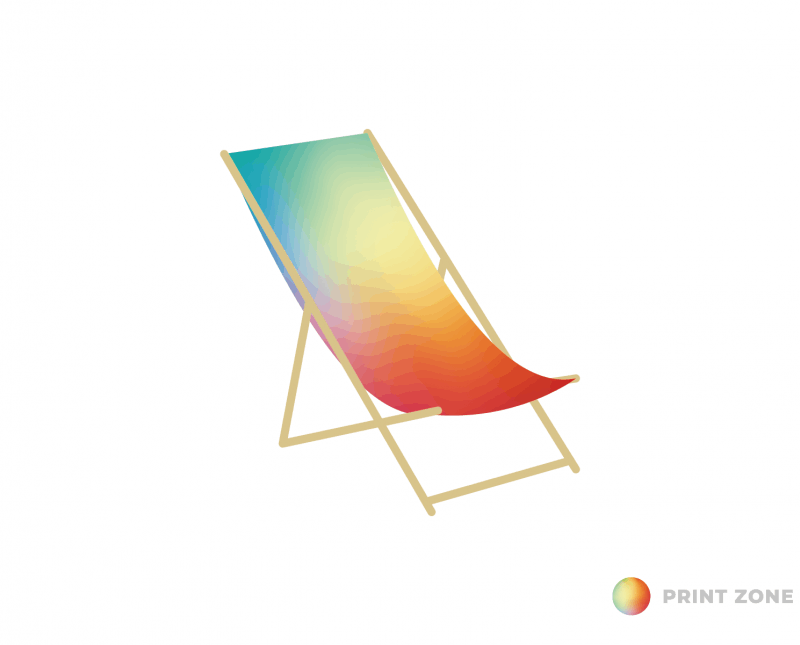 Bedrukte doek voor strandstoel Marketbase