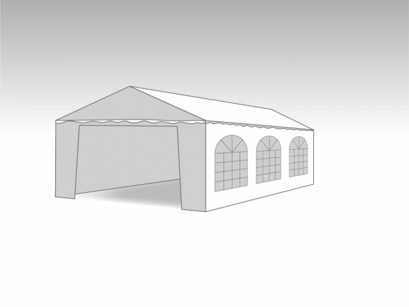PVC PARTYTENT Marketbase 6X6M ELITE 2.3