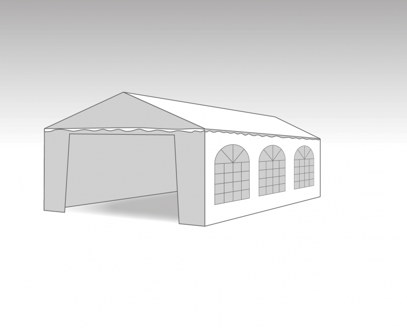 PVC PARTYTENT Marketbase 6X6M ELITE 2.3