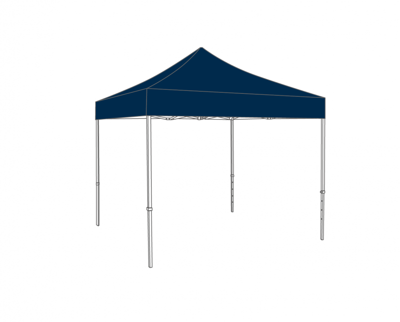 Flexxum Vouwtent Marketbase aluminium compact frame met dakzeil - 3x3m - Polyester