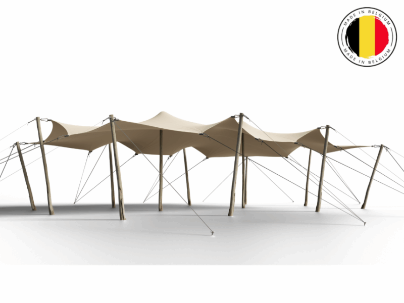 TRIFLEXX STRETCHTENT ZEIL (560 G/M²) MET KLEMMEN - 6,5 X 10 M