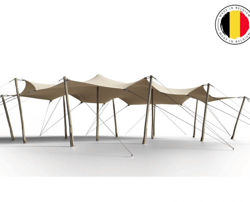 TRIFLEXX STRETCHTENT ZEIL (560 G/M²) MET KLEMMEN - 6,5 X 10 M