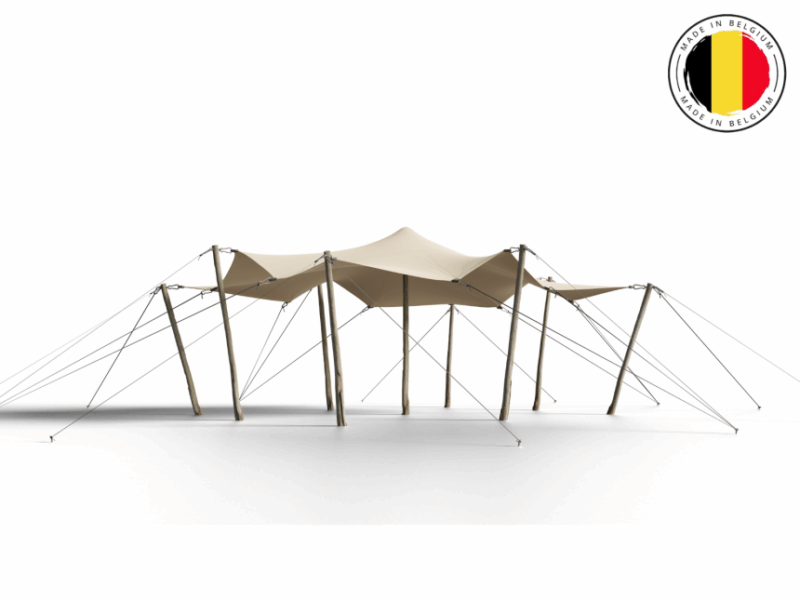 TRIFLEXX STRETCHTENT ZEIL (560 G/M²) MET KLEMMEN - 6,5 X 5 M