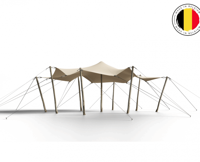 TRIFLEXX STRETCHTENT ZEIL (560 G/M²) MET KLEMMEN - 6,5 X 5 M