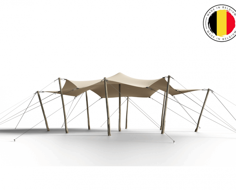 TRIFLEXX STRETCHTENT ZEIL (560 G/M²) MET KLEMMEN - 6,5 X 6,5 M
