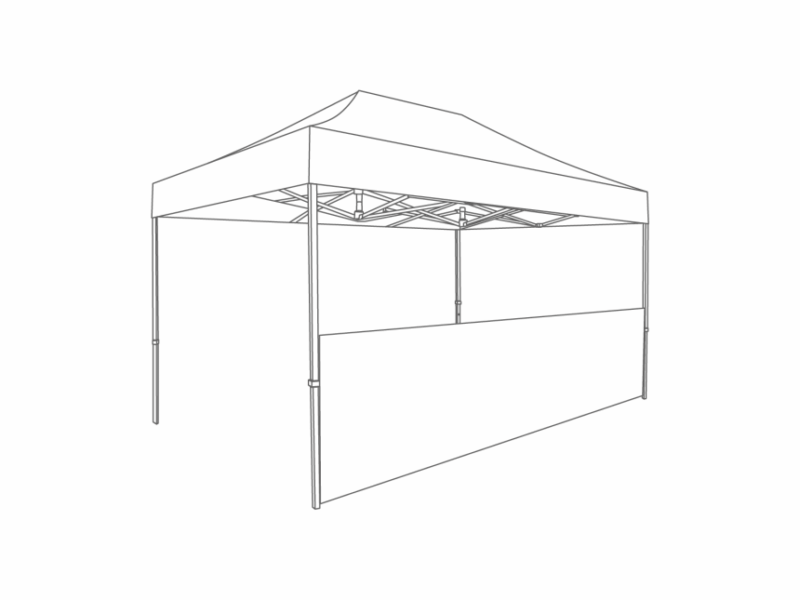 Flexxum Halve zijwand - 4,5m - Polyester