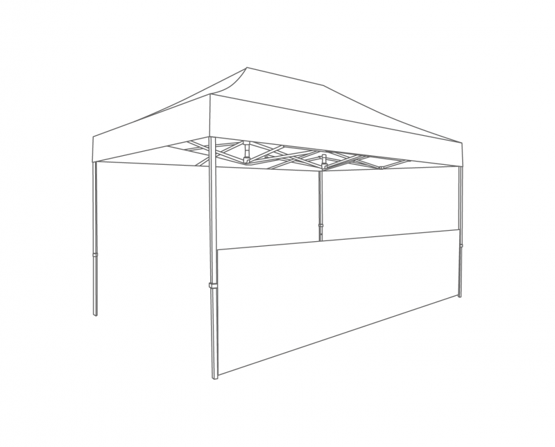 Flexxum Halve zijwand - 4,5m - Polyester