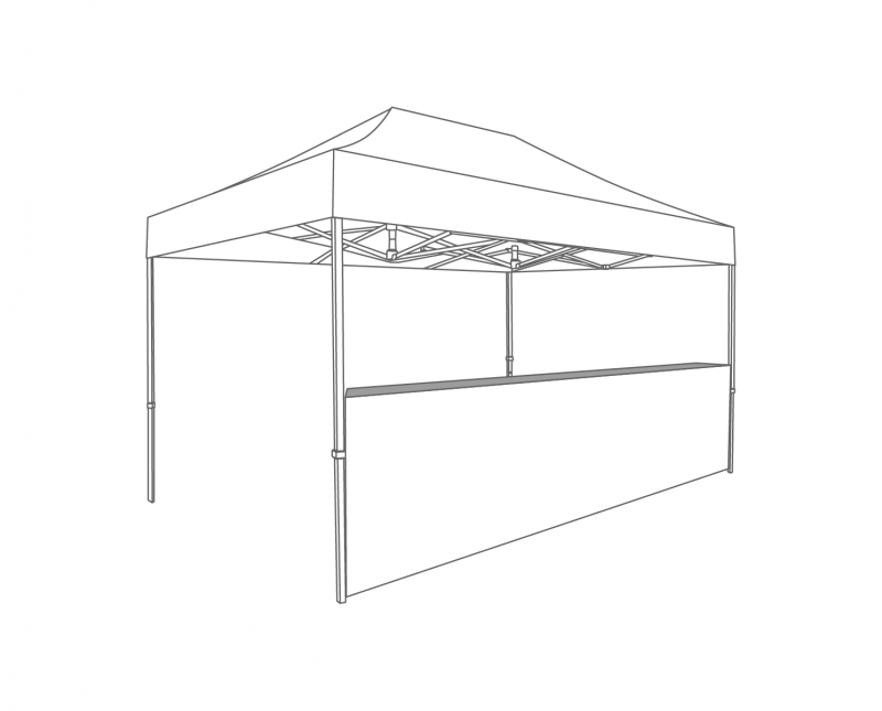 Flexxum  Halve wand voor bar - Polyester - 4,5m