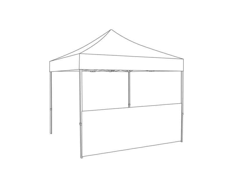 Flexxum Halve zijwand - 4m - Polyester
