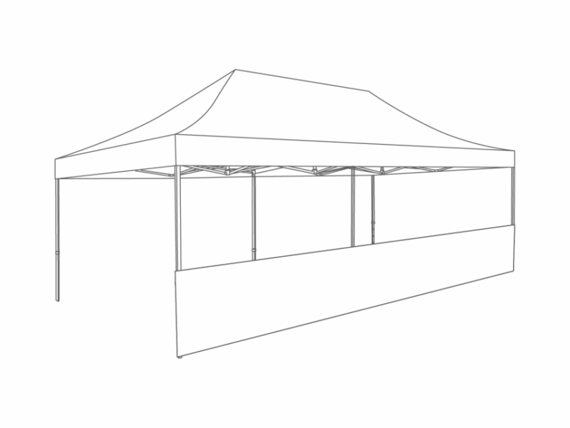 Flexxum Halve zijwand - 6m - Polyester