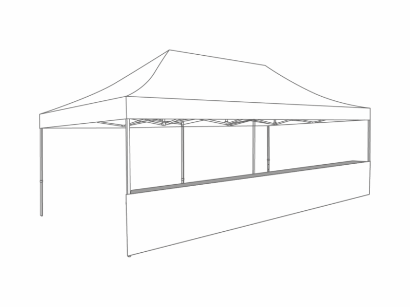Flexxum Halve wand voor bar - Polyester - 6m