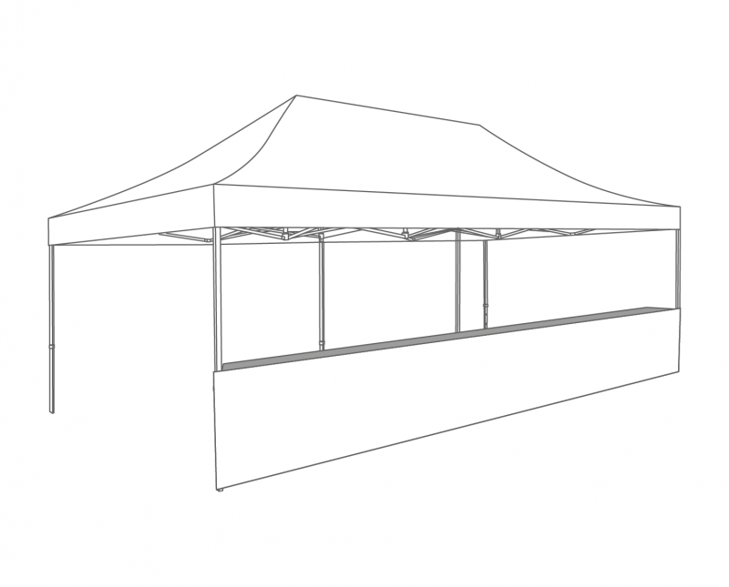 Flexxum Halve wand voor bar - Polyester - 6m