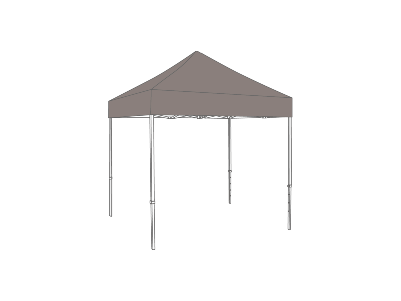 Flexxum Aluforce Vouwtent Marketbase aluminium frame met dakzeil - 2,5x2,5m - Polyester