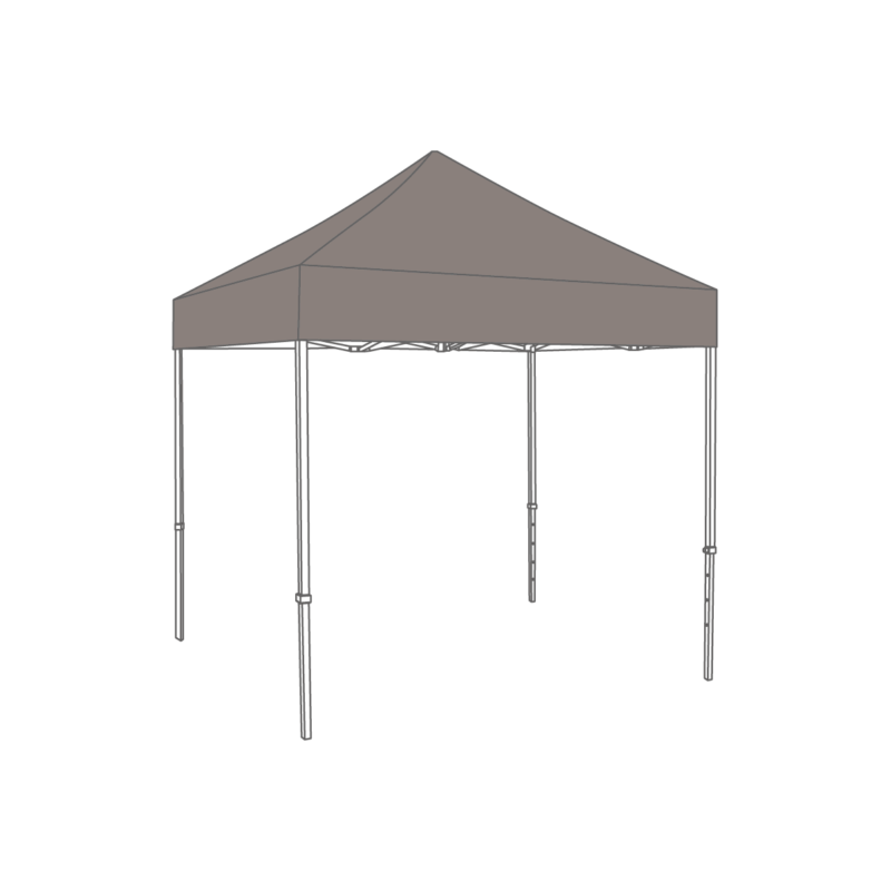 Flexxum Aluforce Vouwtent Marketbase aluminium frame met dakzeil - 2,5x2,5m - Polyester