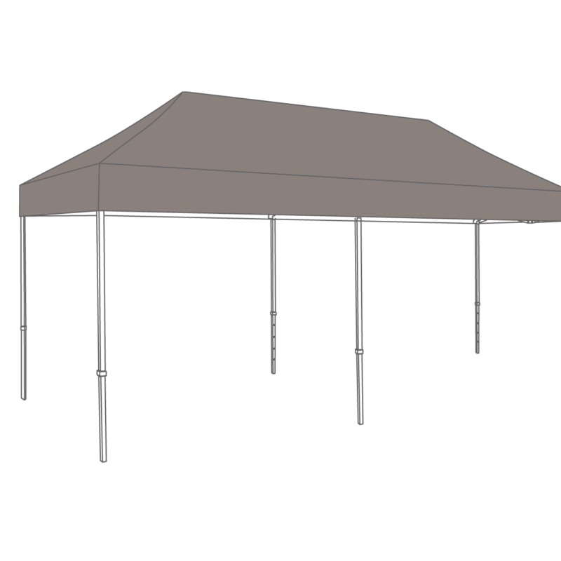 Flexxum Aluforce Vouwtent  Marketbase aluminium frame met dakzeil  - 2,5x5m - Polyester