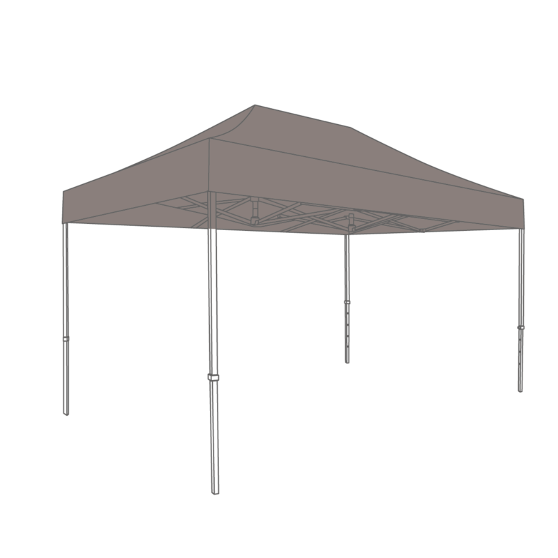 Flexxum Aluforce vouwtent  Marketbase aluminium frame met dakzeil - 2x3m - Polyester