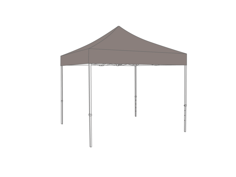 Flexxum Aluforce Vouwtent Marketbase aluminium frame met dakzeil - 3x3m - Polyester
