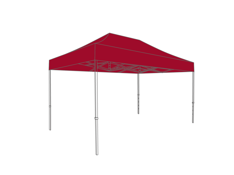 Flexxum Vouwtent Marketbase stalen frame met dakzeil en beschermhoes - 3x4,5m - Polyester