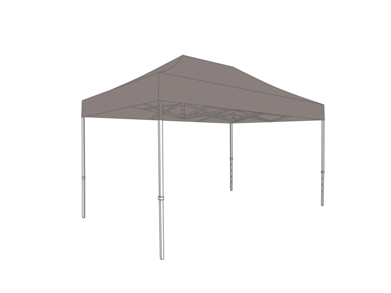 Flexxum Aluforce Vouwtent Marketbase aluminium frame met dakzeil - 3x4,5m - Polyester