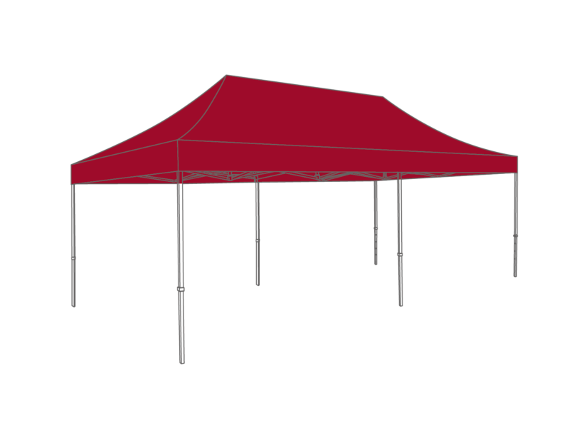 Flexxum Vouwtent Marketbase   stalen frame met dakzeil en beschermhoes - 3x6m  - Polyester