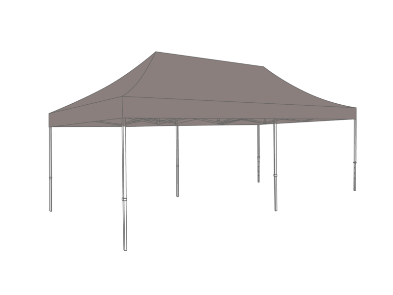 Flexxum Aluforce Vouwtent Marketbase aluminium frame met dakzeil - 3x6m - Polyester