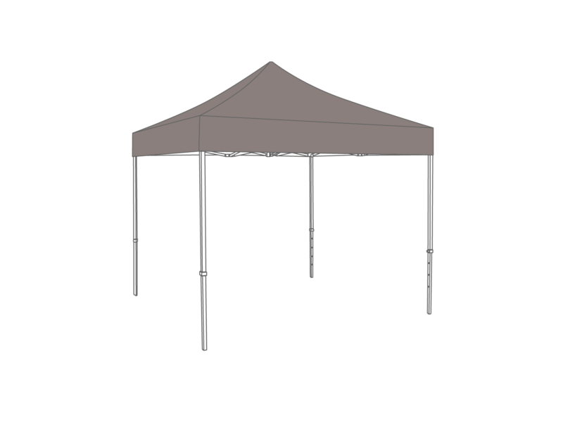 Flexxum Aluforce Vouwtent Marketbase  aluminium frame met dakzeil - 4x4m - Polyester