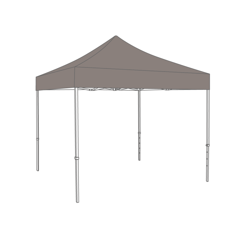 Flexxum Aluforce Vouwtent Marketbase  aluminium frame met dakzeil - 4x4m - Polyester