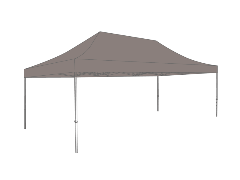 Flexxum Aluforce Vouwtent Marketbase aluminium frame met dakzeil - 4x6m - Polyester