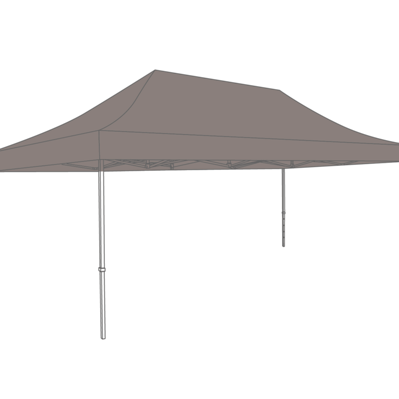 Flexxum Aluforce Vouwtent Marketbase aluminium frame met dakzeil - 4x6m - Polyester