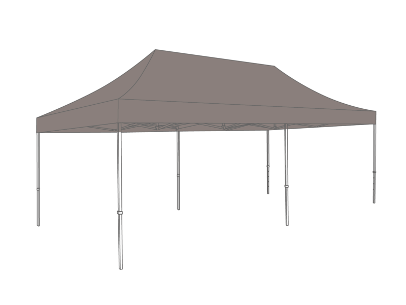 Flexxum Aluforce Vouwtent Marketbase  aluminium frame met dakzeil - 4x8m - Polyester