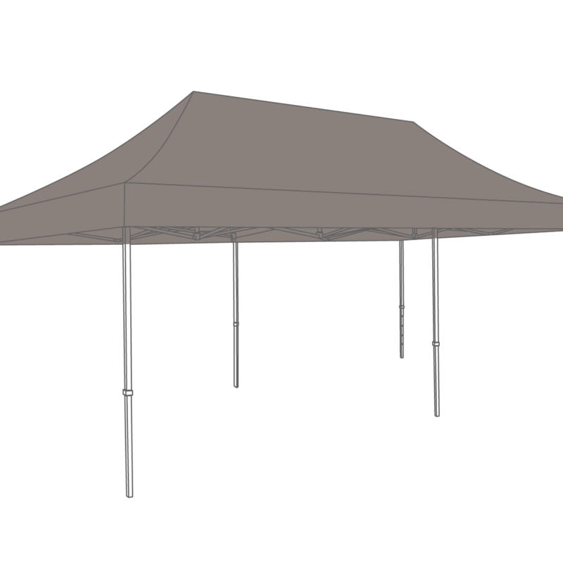 Flexxum Aluforce Vouwtent Marketbase  aluminium frame met dakzeil - 4x8m - Polyester