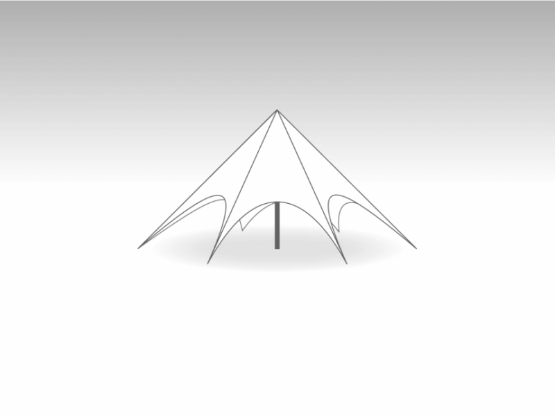 Vega  stertent Marketbase - hardware+dakzeil - 10m diameter - Polyester