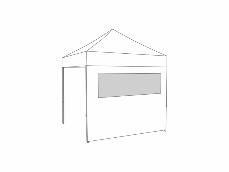 Flexxum  Zijwand raam - 2,5m - Polyester